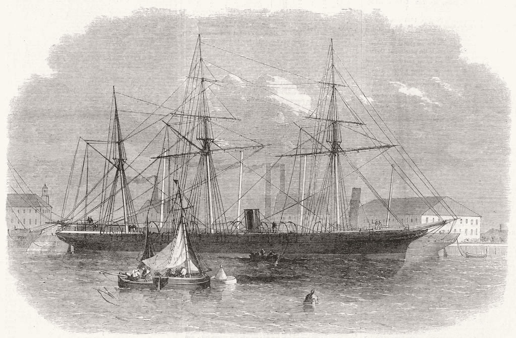 US AMERICAN CIVIL WAR. Suspected confederate ship Pampero seized Glasgow 1864